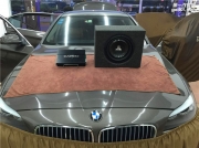 番禺沃富林寶馬523汽車音響升級(jí)美國(guó)JL+美國(guó)駭客  震撼之音