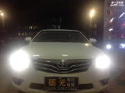 广州汽车改灯 丰田凯美瑞大灯升级海拉5双光透镜飞利浦套餐