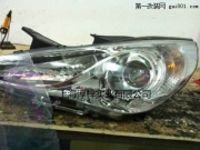 現(xiàn)代郎動(dòng)改裝Q5雙光透鏡+氙氣燈+天使眼+LED淚眼燈條