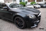 石家莊奔馳AMG E63貼XPEL透明漆面保護膜，隔熱防爆太陽膜