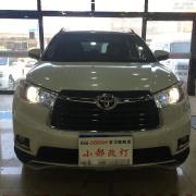 北京豐田漢蘭達(dá)燈光升級(jí)改裝海拉5氙氣大燈雙光透鏡