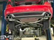 深圳奧迪A4L升級(jí)中尾段靜音鼓雙邊四處排氣搭配四出后唇