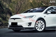 Tesla特斯拉Model X改装碳纤包围 碳纤轮眉 前唇 后唇 侧裙 尾翼