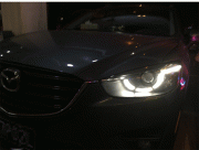 马自达CX-5 改装日版勺子灯 日行灯  海拉Q5双光透镜氙气灯 LED