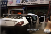 武漢標志308汽車音響改裝前聲場兩分頻喇叭+兩聲道功放