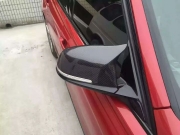 寶馬3系5系改裝碳纖維牛角后視鏡殼子