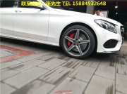 成都 奔馳C200W205 改裝AMG大六鮑魚 后面SUPE R加大盤剎車套裝