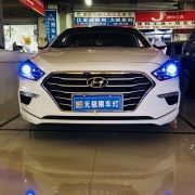重慶無(wú)極限車燈改裝升級(jí)名圖改裝升級(jí)NHK LED+藍(lán)色惡魔眼