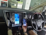 深圳丰田阿尔法30系升级安卓竖屏导航+360全景行车记录仪