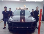 匠心體驗(yàn)-保時(shí)捷 Macan改色超亮水晶橙-深圳膜匠作業(yè)