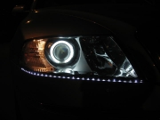 美源车灯改装明锐大灯升级LED大灯，加装超亮天使眼