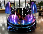 魔幻紫魅蓝BMW宝马I8改装ENERGY宽体包围 前杠 宽体轮眉 尾翼