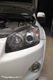 東莞改燈，深圳改燈，汽車燈光升級RAV4大燈升級米石LED