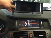 宝马X3改装安卓大屏导航倒车影像