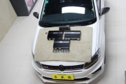 石家莊奧盛騰改裝大眾polo汽車音響升級德國詩韻音響、黃....