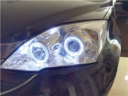 太原本田CRV车灯改装LED双光透镜  天使眼