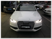 成都汽車改裝奧迪A4L改裝雷鳥(niǎo)中尾段排氣、S4后唇