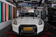 戰(zhàn)神GTR車(chē)身改色超亮黑加PTF FILM隱形車(chē)衣，雙層保護(hù)！