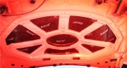 温州汽车音响改装宝马X3引擎盖+四轮隔音改装优化