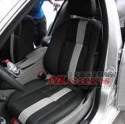 [内饰] Mcars 奔驰C200真皮座椅、门板黑白色改装