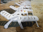 2019年全新款塑料海阳牌沙滩椅、沙滩桌、折叠扶手椅图片...