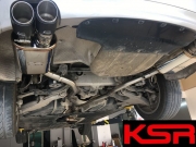 宝马525LI改装KSR中尾段四出阀门排气管