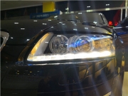 太原奥迪A6车灯升级高配LED日行灯 海拉五双光透镜