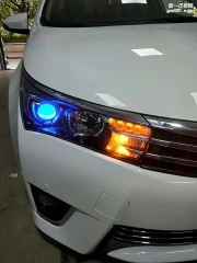 黑龙江哈尔滨卡罗拉升级专用内胆 LED远光膜块 尽在靓车会馆