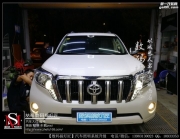 丰田普拉多升级GTR透镜重庆汽车氙灯灯光改装音响隔音贴膜