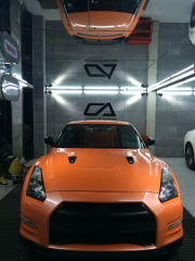 GTR全车亮橙车身改色案例