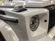 奔驰汽车贴膜-奔驰G500改色贴膜金属白