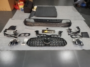 21款奔馳GLE改裝GLE53原廠中網(wǎng)、后唇尾喉