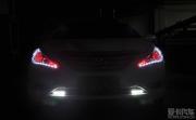 索納塔八改裝韓國進口淚眼加惡魔眼、尾燈等下夜拍燈光...