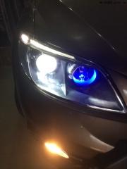 比亞迪S6大燈改裝   加裝Q5拆車件雙光透鏡 歐司朗燈泡