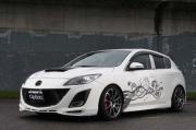 施華洛世奇黑白彩鉆改裝日式VIP風Mazda 3