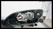 馬自達3改裝奧迪原裝位雙光透鏡 國產(chǎn)雪萊特氙氣燈  快起...