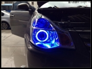 老款軒逸大燈改裝全新雙光透鏡 加裝金世萊氙氣燈套裝 藍...