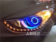 朗動(dòng)大燈改裝Q5透鏡 華科安定器 歐司朗燈泡 普通天使眼