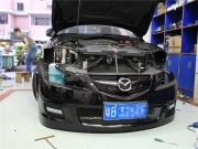 深圳汽車燈光改裝升級(jí)：馬自達(dá)6改裝Q5雙光透鏡【光速車...