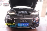 無錫老款奧迪A4L升級原廠高配大燈，無錫星辰專業(yè)汽車改...