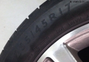 奔驰原厂E260轮毂加轮胎一套加邓禄普255-45-17