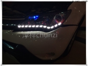 13款新RAV4大燈改裝LED淚眼 Q5雙光透鏡 金世萊全套氙氣燈