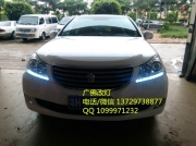 豐田13代新皇冠汽車大燈加裝LED雙色日行燈轉(zhuǎn)向燈廣州佛山...