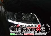 新疆金科改燈 奧迪A6L改燈升級海拉5雙光透鏡套裝案例