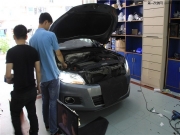 深圳汽車燈光改裝升級(jí)：途觀改裝Q5透鏡【光速車改】