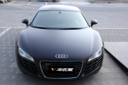 奧迪R8全車亞光黑車身改色案例