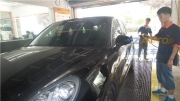 杭州汽車漆面保養(yǎng)，保時捷卡宴全車德國SONAX漆面納米鍍晶