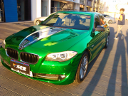 宝马5系全车电镀绿车身改色案例