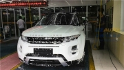 杭州汽車漆面保養(yǎng)，路虎極光全車德國SONAX漆面納米鍍晶