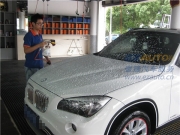 杭州汽車漆面保養(yǎng)，寶馬X1全車德國SONAX漆面納米鍍晶